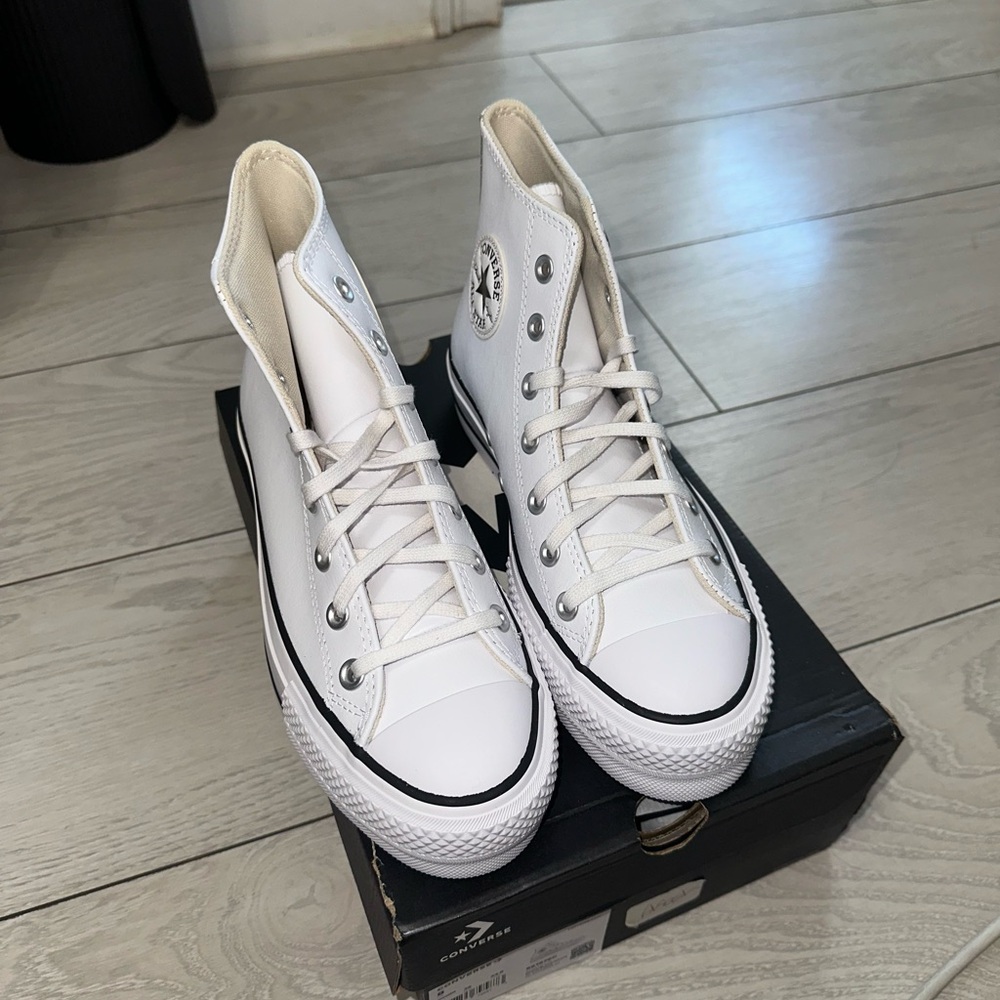 Converse White High-Top Canvas Sneakers